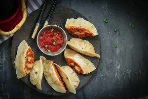 Hemlagade nepalesiska Momos-dumplings